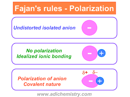fajan's rule polarization of anion