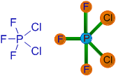 structure and shape of PF3Cl2
