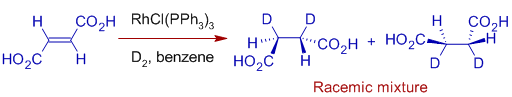 stereoselctivity of wilkinson hydrogenation: fumaric acid