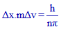 heisenberg's uncertainty equation