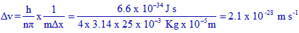 uncertainty in velocity