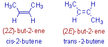 E-Z representation of 2-butene