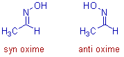 syn and anti acetaldoxime