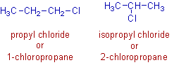 position isomers: 1-chloropropane and 2-chloropropane
