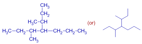 3,5-dimethyl-4-propylheptane IUPAC rootword parent chain