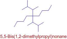 IUPAC Name: 5,5-Bis(1,2-dimethylpropyl)nonane