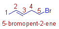 5-bromopent-2-ene or 5-bromo-2-pentene