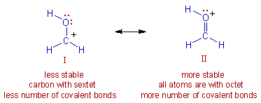 atoms with octet and more covalent bonds is more stable