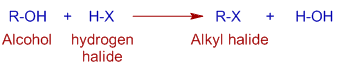 preparation of alkyl halides from alcohols and hydrogen halide