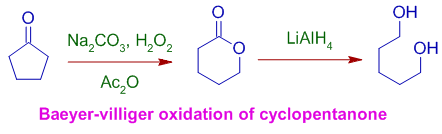 baeyer villiger oxidation of cyclopentanone