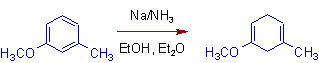 Additive influence of methoxy and methyl groups in birch reduction