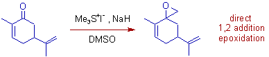 epoxidation of carvone with unstabilized ylide