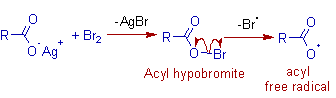 acyl free radical formation