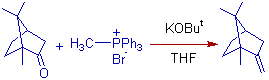 Introduction of exocyclic double bond on camphor by wittig method