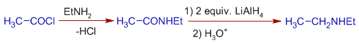 LiAlH4reduction of amides to secondary amines 