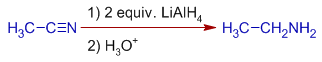 LiAlH4 reduction of nitriles to primary amines