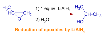 LiAlH4 reduction of epoxides - oxiranes