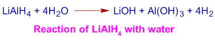 LiAlH4 reaction with water