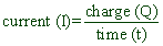 equation for strength of current