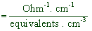 units of equivalent conductance