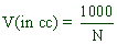 relation between V and N