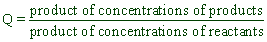 reaction quotient