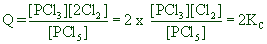 reaction quotient for decomposition of pcl5