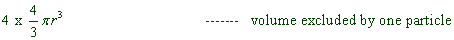 excluded volume of one molecule