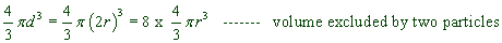 excluded volume of two gas molecules