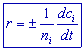 general rate equation