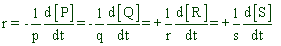 relation between rates with respect to concentration of reactants and products